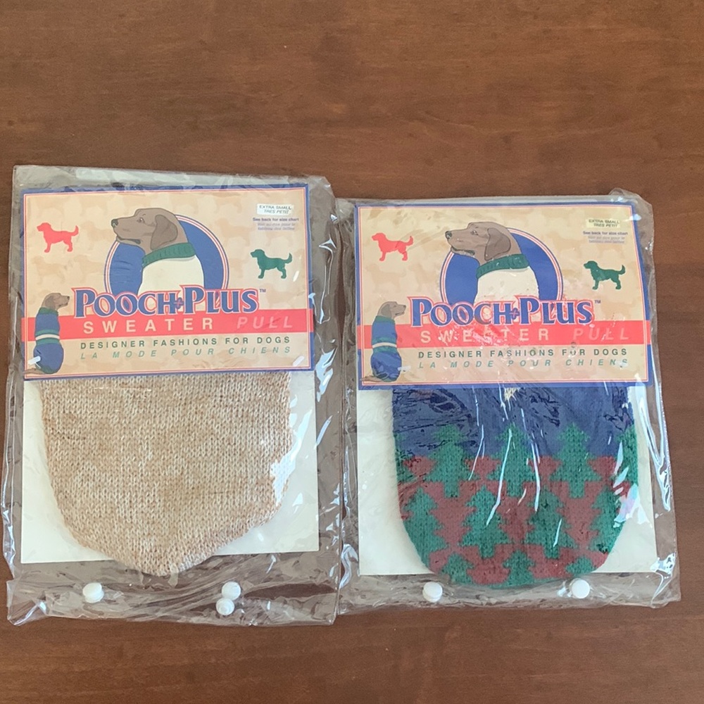 Pooch Plus Dog Sweaters, 2 pack, Size Extra Small Item #214